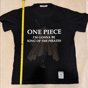 Uniqlo Black One Piece Graphic Tee with White Slogan
